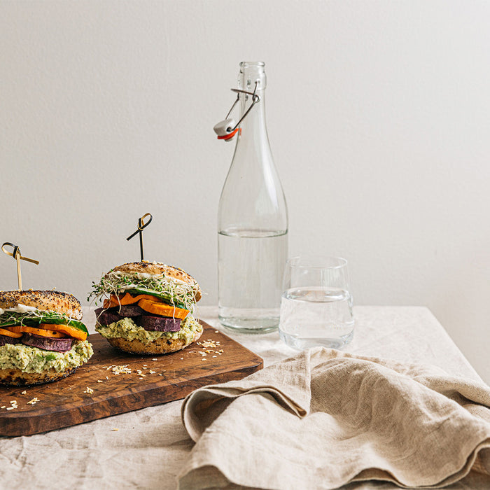 Veggie Sandwhich on Gluten Free Everything Bagel