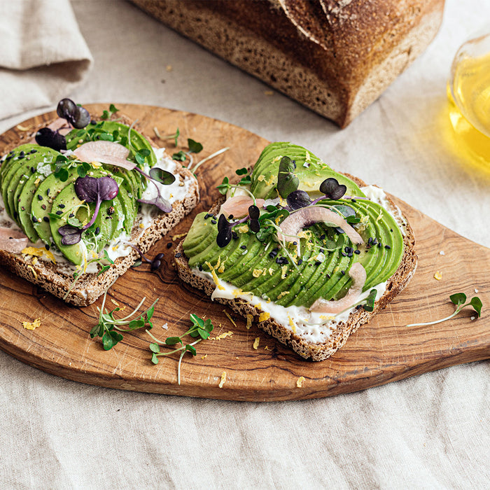 Recipe: Avocado Toast with Microgreens & Pickled Shallots