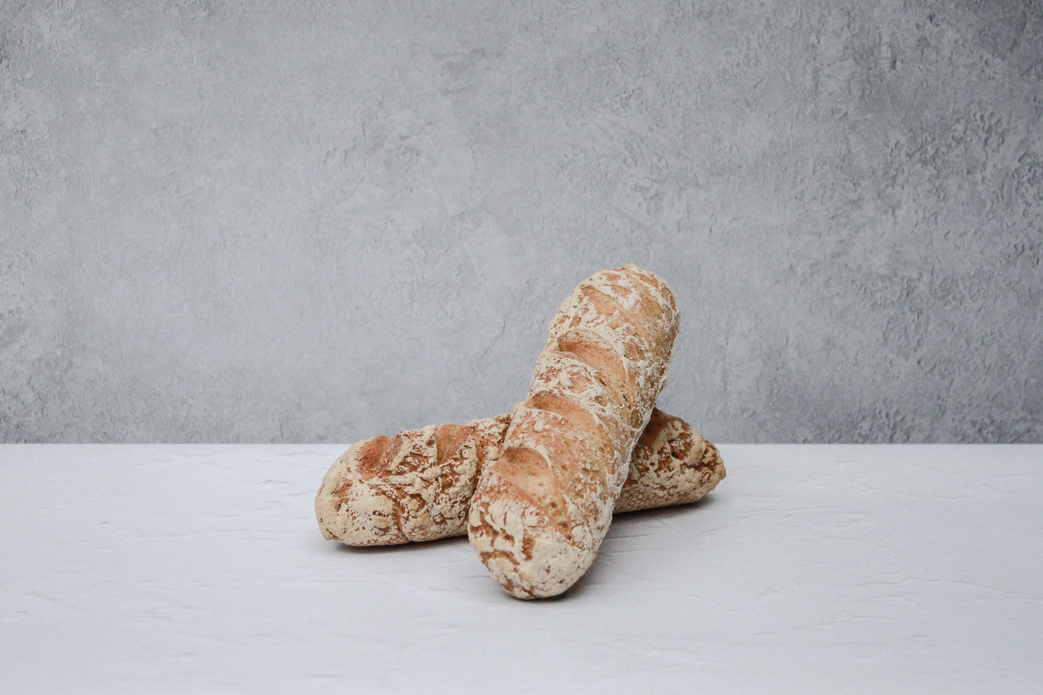 Alkeme's delicious demi baguettes on display.