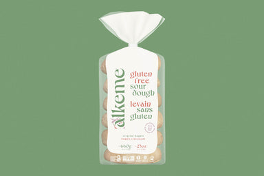 alkeme's gluten free original bagels packaging